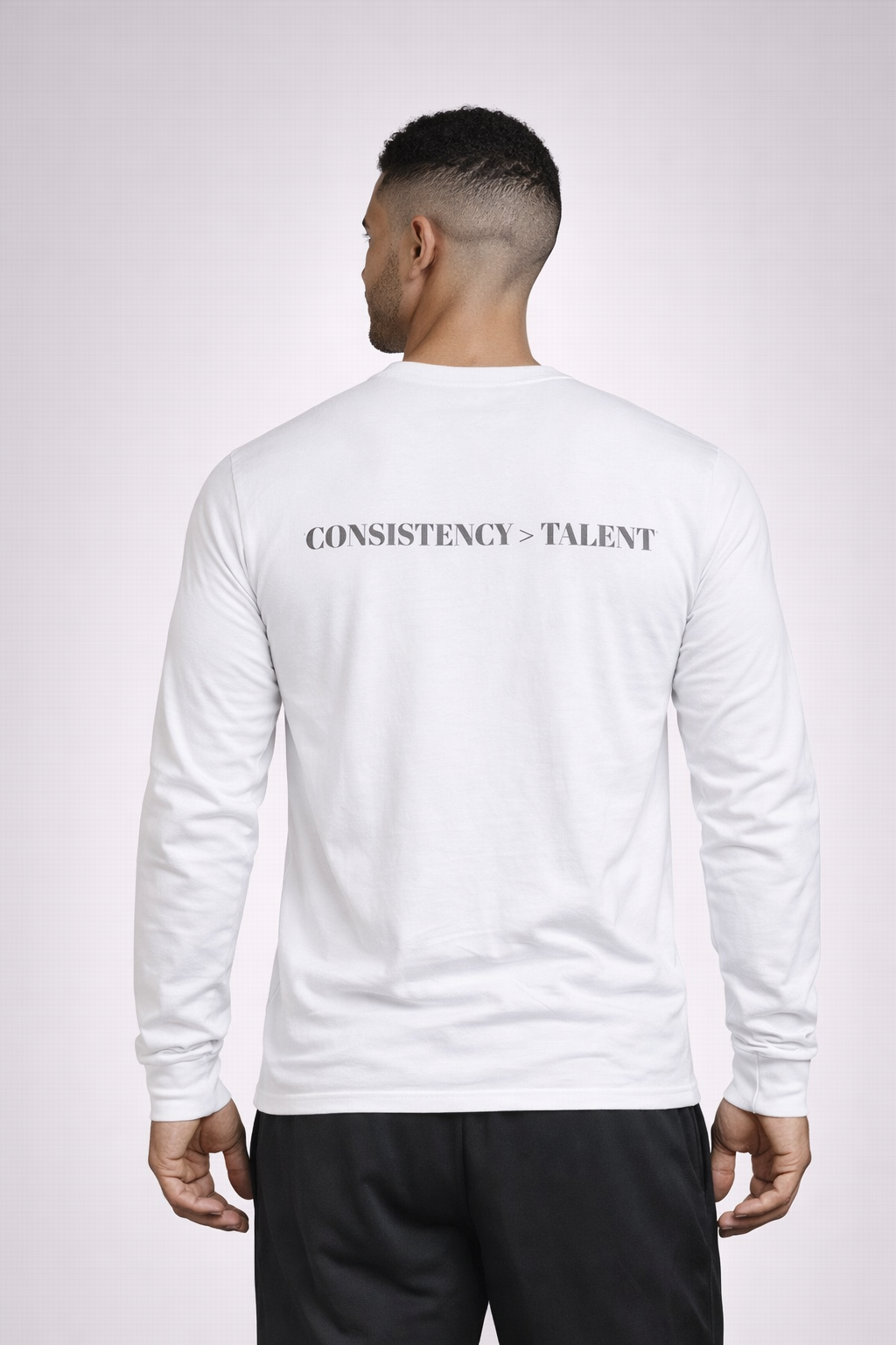 Long Sleeve Tee - Consistency Over Talent | Motivational Gym Shirt - Unisex