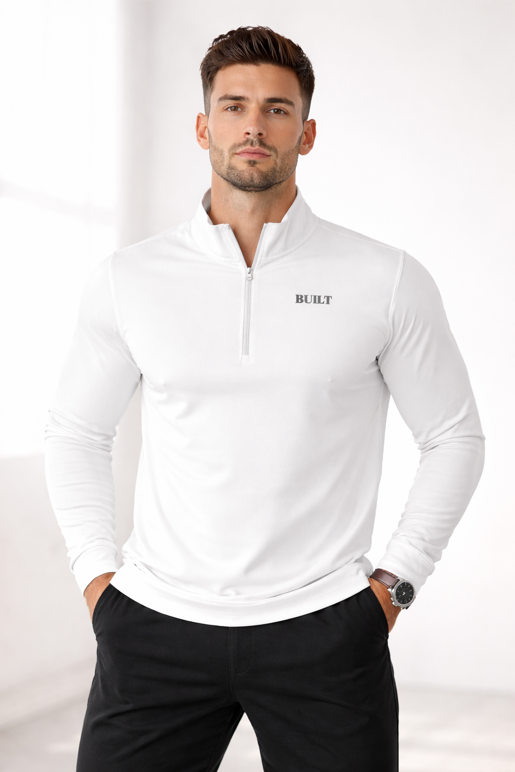 Quarter-Zip Pullover — "We Fall. We Built Up. &amp; We Don't Complain." Athletic Top