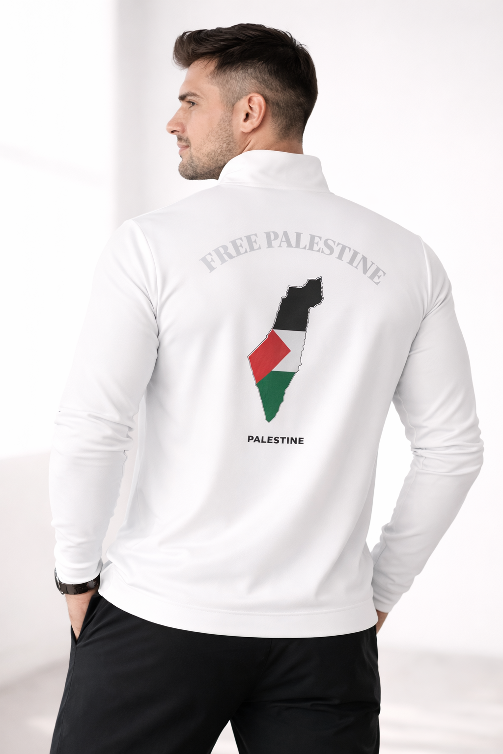 Quarter-Zip Pullover — "We Fall. We Built Up. &amp; We Don't Complain." Athletic Top