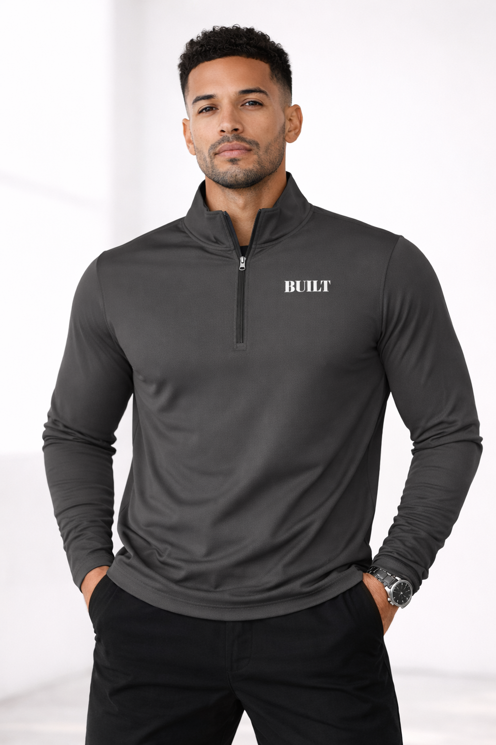 Quarter-Zip Pullover — "We Fall. We Built Up. &amp; We Don't Complain." Athletic Top