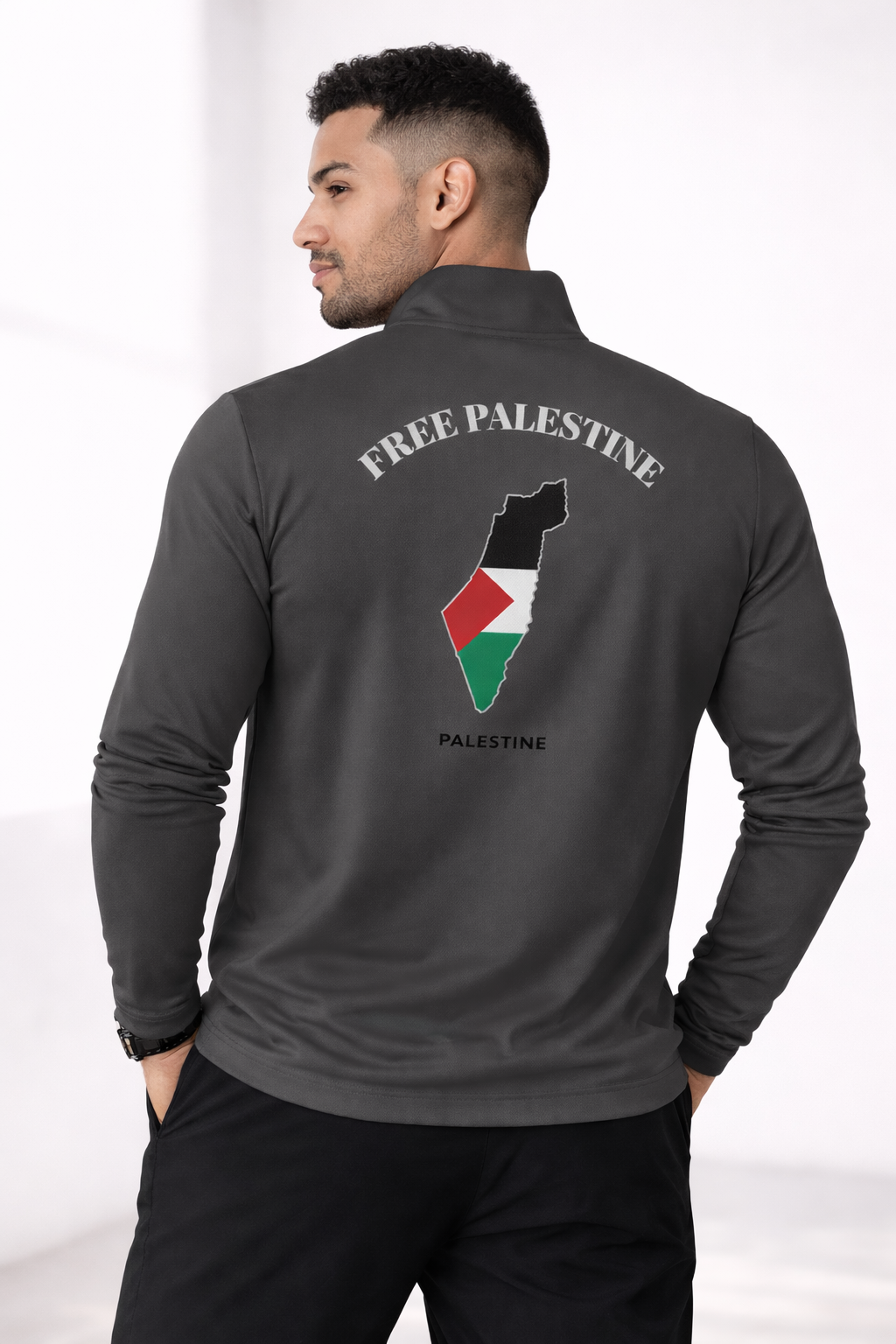 Quarter-Zip Pullover — "We Fall. We Built Up. &amp; We Don't Complain." Athletic Top